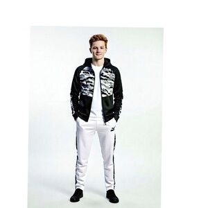 Puma Black and Gray Camouflage Bomber Jacket